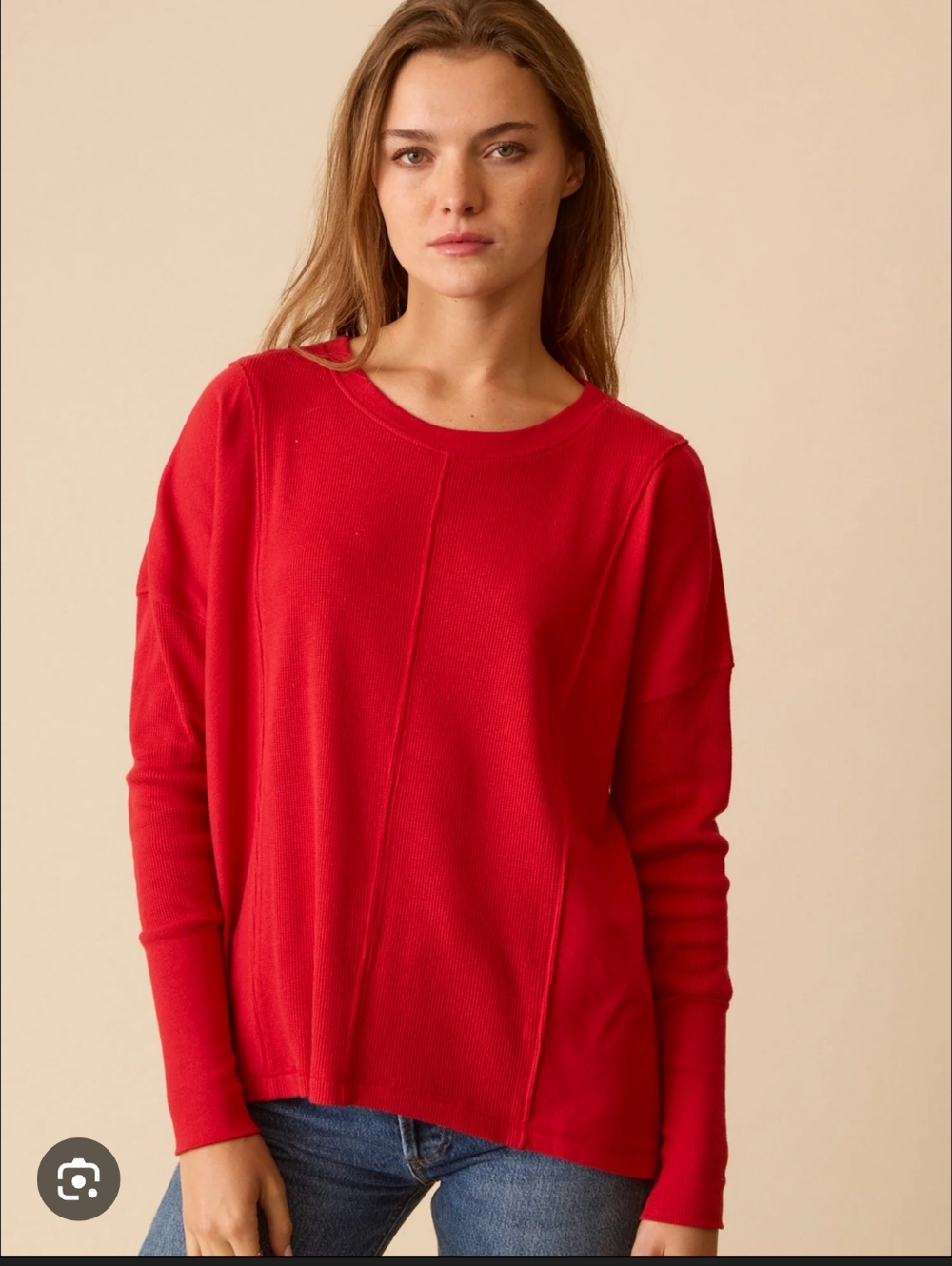 Westbound Red Crewneck Pullover Sweater Size L